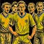 Placeholder: Diego Forlan and friends Football soccer player posing. Squad, ghosts, monsters, Dark detective comic watchmen 1940 vintage. Paranormal.