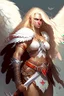 Placeholder: female aasimar barbarian dnd character