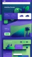 Placeholder: simple art style that show webiste's home page use bright green and dark blue-purple