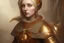 Placeholder: Peder Monk Mosted style, forty year old woman, short blonde hair, braun eye, in renaissance dress, image visible up to the waist, hyper realistic