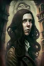 Placeholder: woman with brown hair in Lovecraft world