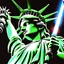 Placeholder: The Statue of Liberty holding a light saber