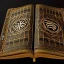 Placeholder: an ancient ornate intricate old tome spell book with the sigil symbol of an eye emblazoned on the cover, cinematic, realistic, intricate detail, finely detailed, small details, extra detail, photorealistic, high resolution, 3D, PBR, path tracing, volumetric lighting, octane render, arnold render, 8k