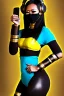 Placeholder: Realistic photograph. Geometric 3D tiling on the background, Egyptian woman, Whip. Bronze color, Yellow, Black Cyan, Cyber-punk, full-mask, big old AKG headphones, golden rings & disc. Selfie both hands. Asa Akira, lightly armored, electronic circuits. Thick tights, thick calves, bend fell, wide hip, flat belly. Ancient artifact attached. Perfect body. Matrix movie clothes, Silver leather area, tippet, latex. Wicked sneakers. Daft Punk, Tron Movie. Haute Couture. 1990's. Ancient telephon