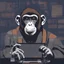 Placeholder: Computer Hacker Monkey. NFT Pixel Art