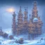 Placeholder: dwarves building a oil platform in winter landscape