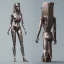 Placeholder: Nefertiti cyberpunk, full body, robocop