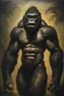 Placeholder: Tarzan the extremely ugly werewolf gorilla - oil painting by Rembrandt