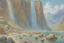 Placeholder: sunny day, rocks, waterfall, mountains, videogame influence of need for speed 4, james ensor impressionism paintings