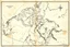 Placeholder: a scan of an ancient Cree land map, printed black and white but has since been stained and weathered