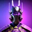 Placeholder: samurai purple masked villain in galaxy, teal and purple smoke, detailed, realistic, 4k