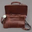 Placeholder: Luxury leather briefcase bag with weed bong