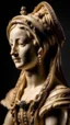 Placeholder: renaissance bone sculpture of a woman