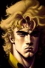 Placeholder: A portrait of Dio Brando, from JoJo anime; Caravaggio style