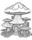 Placeholder: Coloring pages: Whimsical magical mushroom haven, complete with whimsical fairy houses and enchanting toadstools.