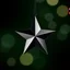 Placeholder: Create small dark silver star and dark green background