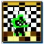 Placeholder: chess peon, holding a shield, pixel art