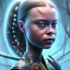 Placeholder:  Greta Thunberg sango fantasy, fantasy magic, intricate, sharp focus, illustration, highly detailed, digital painting, concept art, matte, masterpiece head sexy view black African beauty black afro hair space lady turquoise carp skin African space landslide