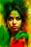 Placeholder: Portrait of An Indian beautiful woman by Jeremy Mann and Russ Mills, 8k resolution concept art triadic colors intricately detailed trending on Artstation