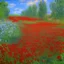 Placeholder: Red flowers by monet