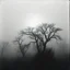 Placeholder: Close-up Ilford photograph of a creepy surreal landscape, eerie, no style, very surreal, trees, spooky, metaphysical objects, giant sun, intricate, thoughtful, appalling, deep 3d field, 8k, hypermaximalist, fog