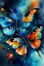 Placeholder: Cosmic butterflies, watercolor