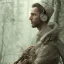 Placeholder: A man hearing music with head phones without caring what is going around him, renaissance, glass skin, forest background, intricate, elegant, highly detailed, digital painting, , sharp focus, illustration,