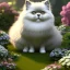 Placeholder: pixar style, volumetric summer garden environment and background, realistic painting of an Persian cat, looking excited, volumetric lighting, dramatic lighting, detailed digital painting, extreme dense and fine fur, anime, ornate, colour-washed colors, elegant, small minutiae, tiny features, particulars, centered, smooth, sharp focus, renderman gofur render, 8k, uhd, detailed eyes, realistic shaded volumetric lighting, sunlight caustics, backlight, centered camera view