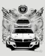 Placeholder: fast furius, sticker, car, movie, contour, vector, white background, detailed --v 5 -