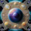 Placeholder: 3d cosmos, galaxy Milky Way, jewel, precious stones, shiny, beautiful rich and destroyed planet, detailed yin and yang symbol, shiny, intricate, gorgeous, ultrafine detail, hyperrealism, trending on artstation, sharp focus, intricate details, highly detailed, by greg rutkowski, glowing, glitter, complementary colours