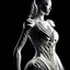 Placeholder: Dress gown White armour mould dream exagerate fluid silouettes couture sculpted engineered forms defy anatomical structure