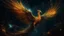 Placeholder: gorgeous phoenix, cosmic, darkness, epic, cinematic, moonlight, stars, high - definition, texture,Oscar-Claude Monet