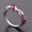 Placeholder: ruby ring with braided tungsten and titanium, braided band, men's jewellery