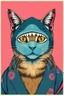 Placeholder: cat with shark mask solana japanese style in the style of warhol