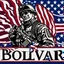 Placeholder: The text "Bolivar appreciates its veterans" with some blue stars and an American flag and a silhouette of a soldier. None of the components of the image should look plastic.