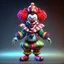 Placeholder: Cartoon of a full-body 4k clown