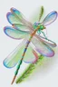 Placeholder: dragonfly, detailed, cute, vivid colors, white background