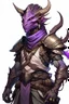 Placeholder: youthful handsome purple iridescent dragonborn ranger dnd