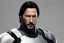 Placeholder: Keanu Charles Reeves Mood board character sheet, white male without beard or mustache black hair narrow face high cheekbones predatory face wearing black flight armor extremely detailed,realistic photo 4k