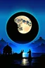 Placeholder: a beautiful moonlit Arabic scene. atmospheric.