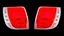 Placeholder: 2 vehicle taillight(with chrome trim) on black background, add details and inner glow