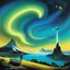 Placeholder: when Dali uses DALL-e-3 to create art: banana, Northern Lights, and mechanics