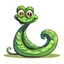 Placeholder: Snake in the shape of a cartoon character