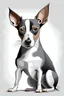 Placeholder: modern illustration of gray american rat terrier