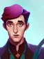 Placeholder: Portrait of a 30 year old strange gay wizard like Mary Poppins