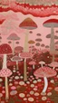 Placeholder: A rosy pink fairy kingdom with mushrooms painted by Clifford Possum Tjapaltjarri