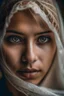 Placeholder: Seorang perempuan berkulit putih berjilbab mata indah bulu mata lentik cantik dari Indonesia