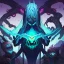 Placeholder: Clear focus, High resolution, Alien Queen, nonhuman face,