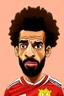 Placeholder: Mohamed Salah Egyptian football player ,cartoon 2d