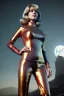 Placeholder: Ultra Realistic retro sci-fi portrait image from 1960, New York, spaceship, sweet young Jane Fonda, tight latex suit, weapon, fighting stance, soft color, highly detailed, unreal engine 5, ray tracing, RTX, lumen lighting, ultra detail, volumetric lighting, 3d, finely drawn, high definition, high resolution.